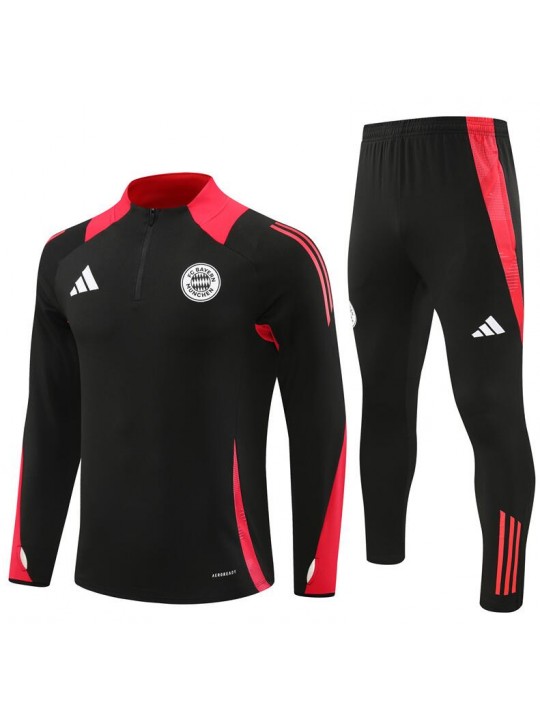 Chandal Entrenamiento Bayern Munich (Hombre/Niño) Negro 2024/2025 + Pantalones