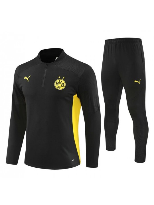 Chandal Entrenamiento Borussia Dortmund (Hombre/Niño) Negro 24/25 + Pantalones