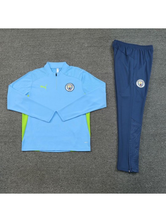 Chandal Entrenamiento Manchester City (Hombre/Niño) Azul 24/25 + Pantalones