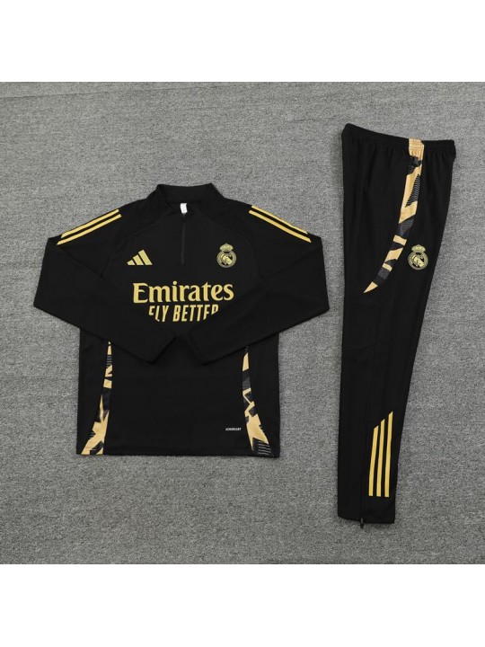 Chandals Real Madrid (Hombre/Niño) Negro 2024/2025 + Pantalones