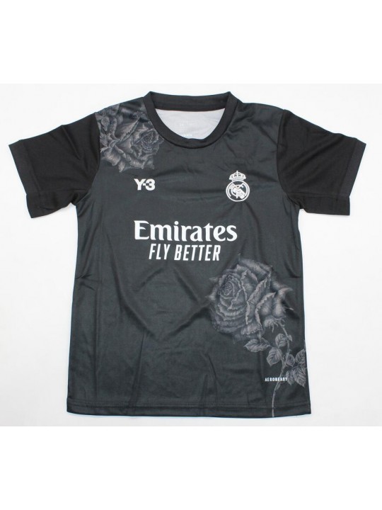 Camiseta Real M adrid Edición Especial Y-3 Negro 24/25 Niño