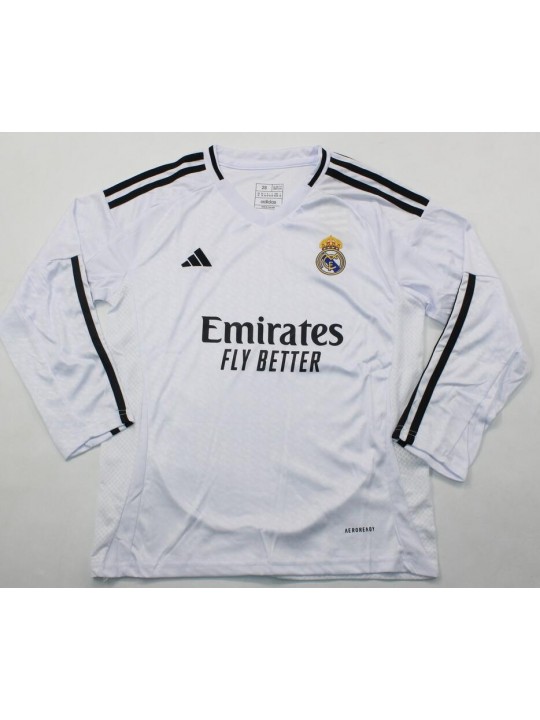 Camiseta Real M adrid Primera Equipación 24/25 ML Niño