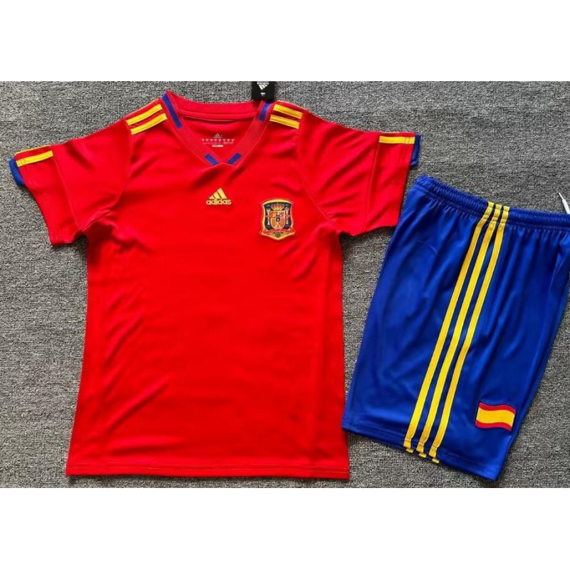 Conjunto Retro España Primera Equipación 2010 Niño