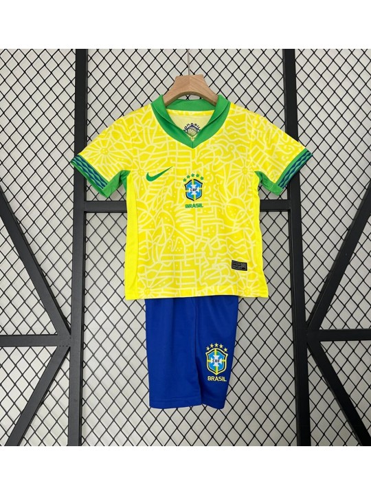 Camiseta Brasil Primera Equipación 2024 Niño