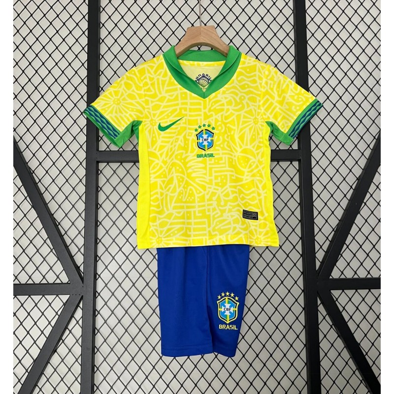 Camiseta Brasil Primera Equipación 2024 Niño