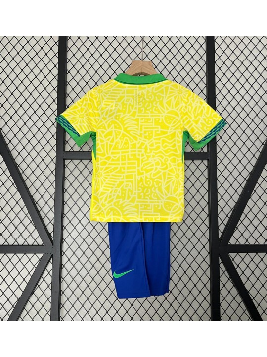 Camiseta Brasil Primera Equipación 2024 Niño