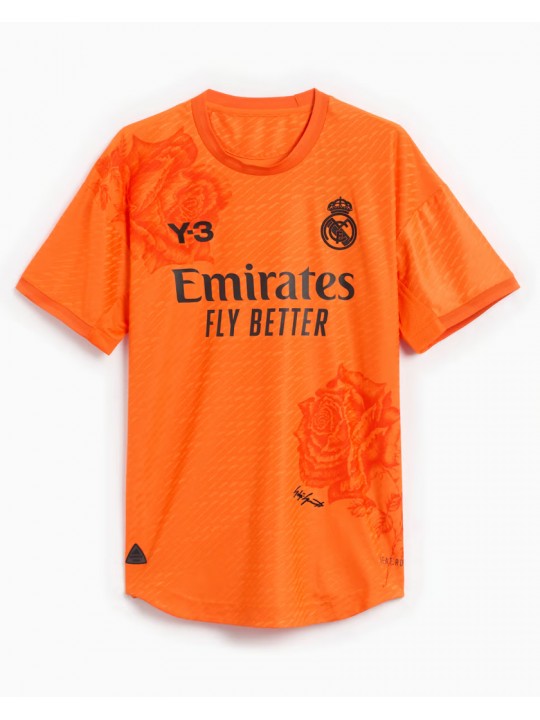 Camiseta Real M-adrid Y-3 Portero Naranja 24/25 Niño