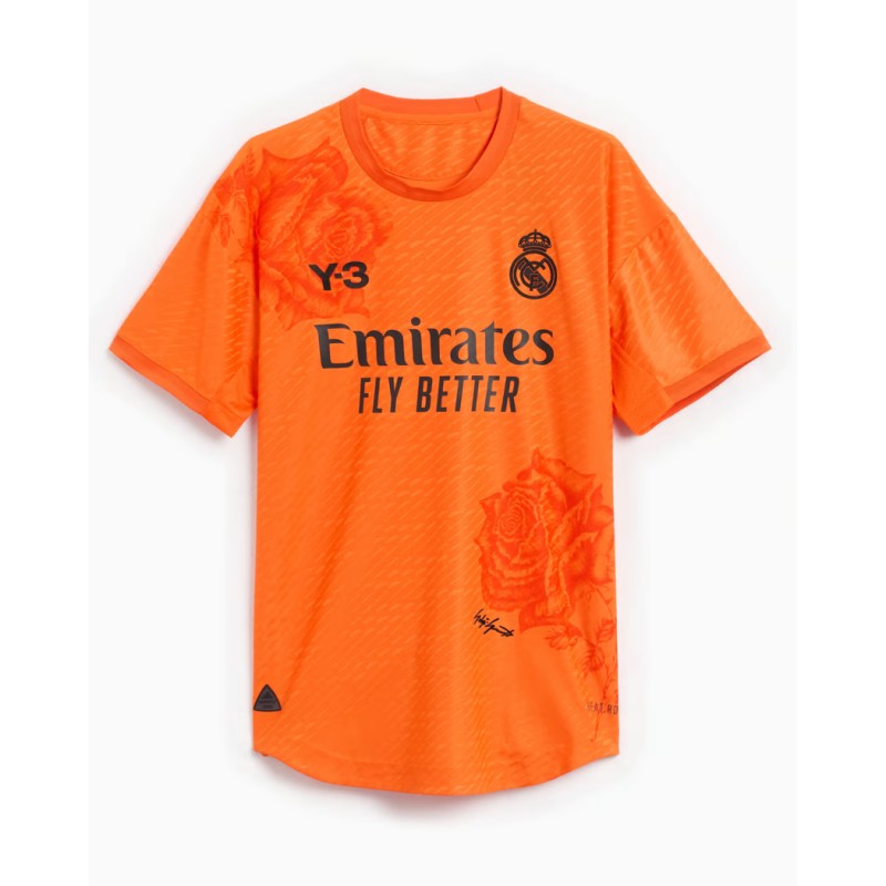 Camiseta Real M-adrid Y-3 Portero Naranja 24/25 Niño