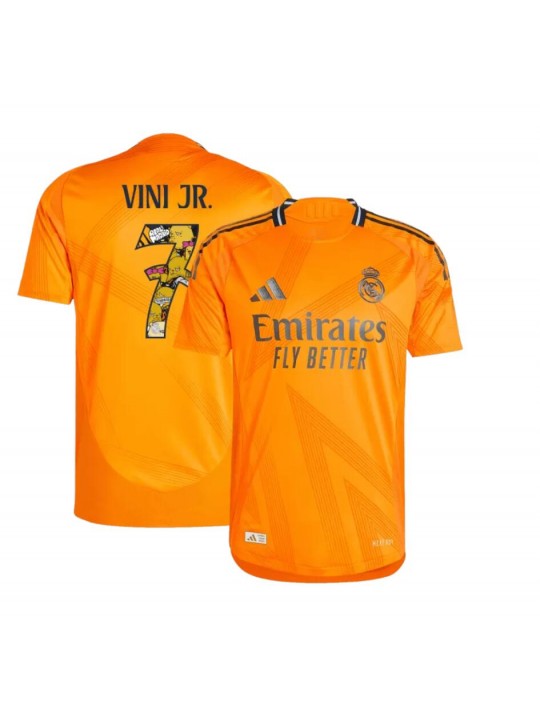 Camiseta Real M adrid 2ª Equipación 24/25 VINI JR. #7 Bear Champ Font