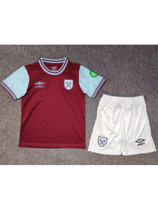 Camiseta West Ham United 1ª Equipación 24/25 Niño