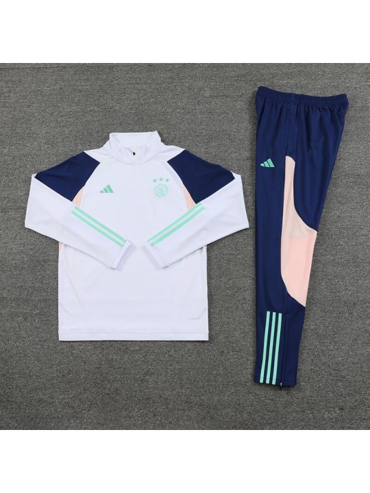 Sudadera Fc Ajax de Ámsterdam 2023 - 2024 Blanco (Hombre/Niño) + Pantalones