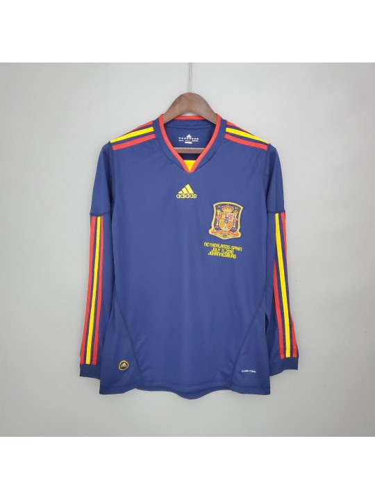 Camiseta Retro España 2ª Equipación 2010 Manga Larga