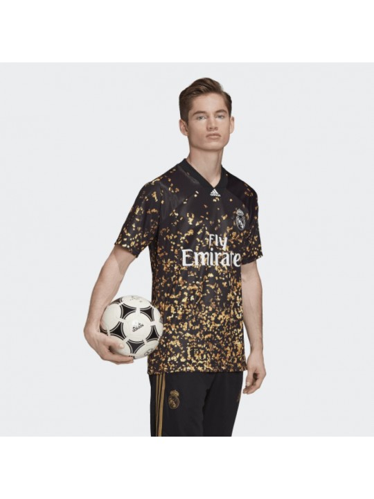 CAMISETA 4ª REAL M-ADRID 2019/2020 EA SPORTS NEGRO DORADO