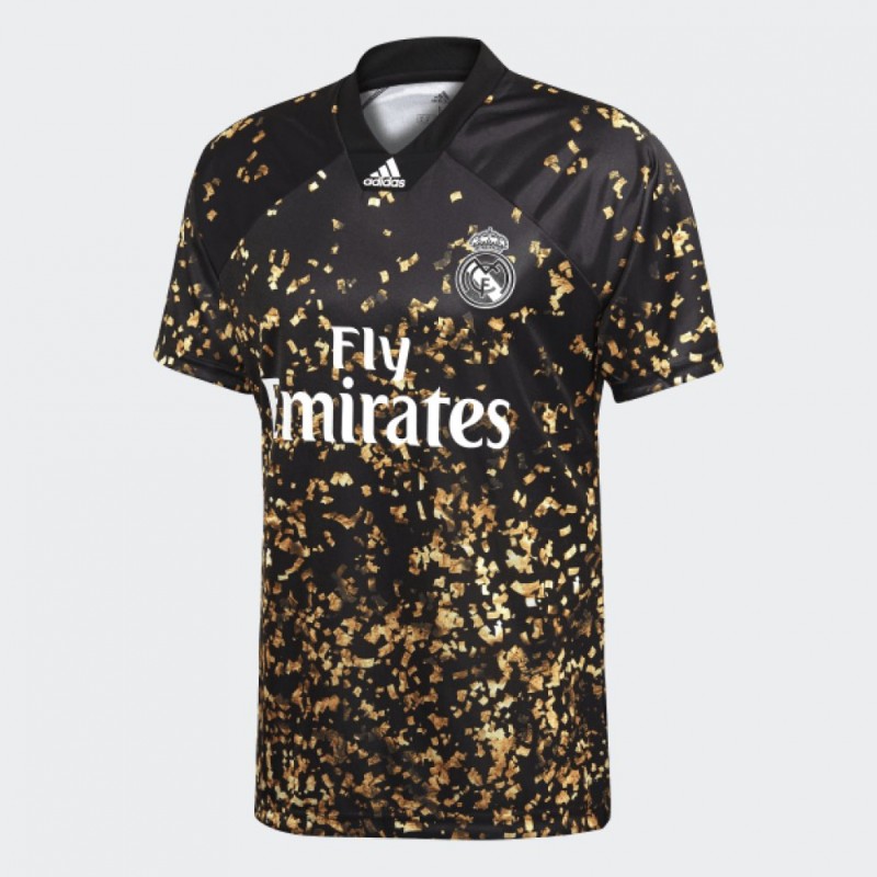 CAMISETA 4ª REAL M-ADRID 2019/2020 EA SPORTS NEGRO DORADO