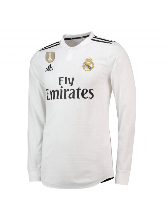 Camiseta de la 1ª equipación del Real M-adrid 2018-19 de manga larga