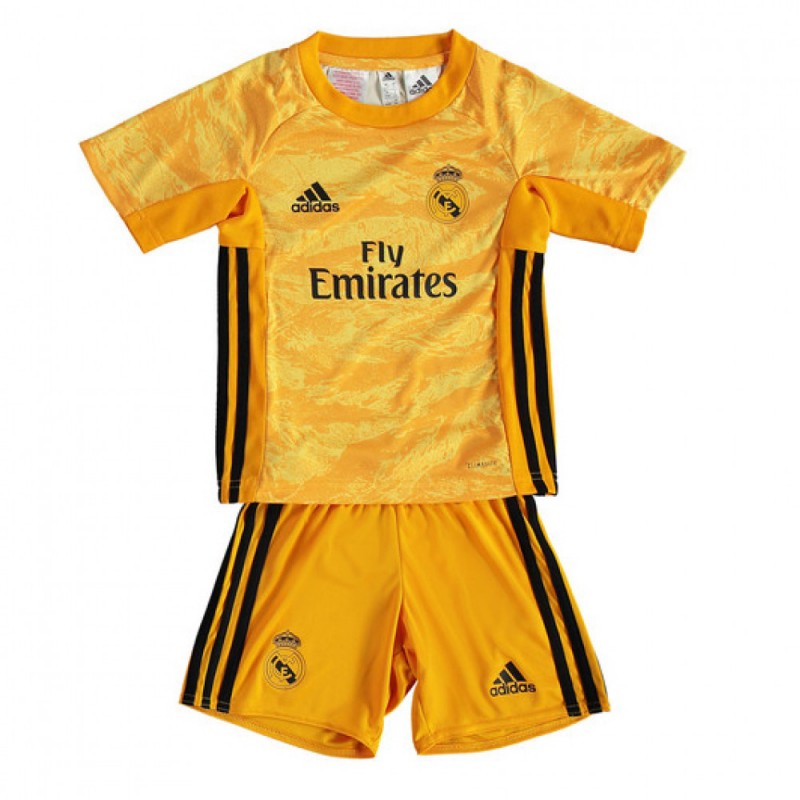 Camiseta De Portero Real M-adrid 2019/2020 Amarillo Niño Kit